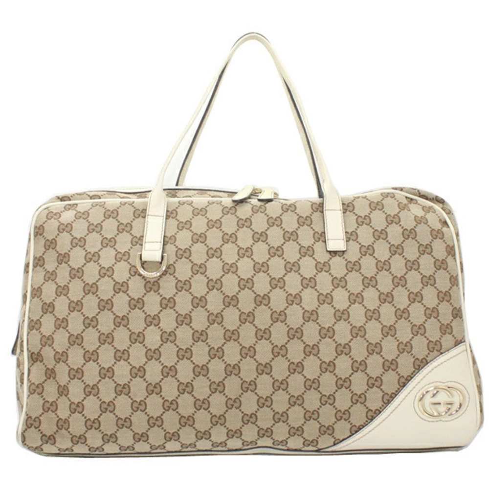 Gucci GG Boston Canvas Tote Bag Handbag